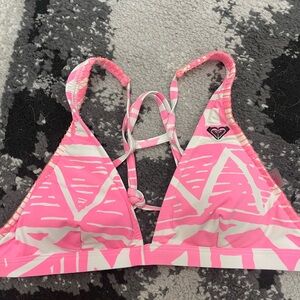 EUC Roxy swim size small Pink and White Bikini top